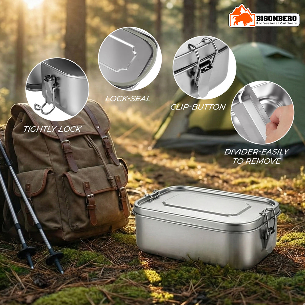 Stainless Steel Bento Lunch Box | 1200ml Leak-Proof Lunch Container” image 3