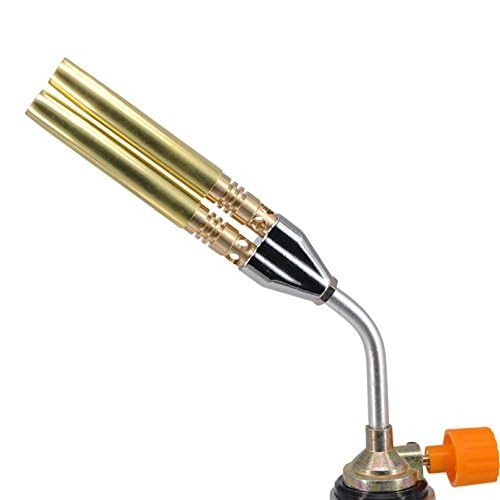 Generic Manual BBQ Blowtorch Cooking Soldering Butane Gas Torch Flame Full Copper Double Tube Ignition High Temperature Spray Gun image 0