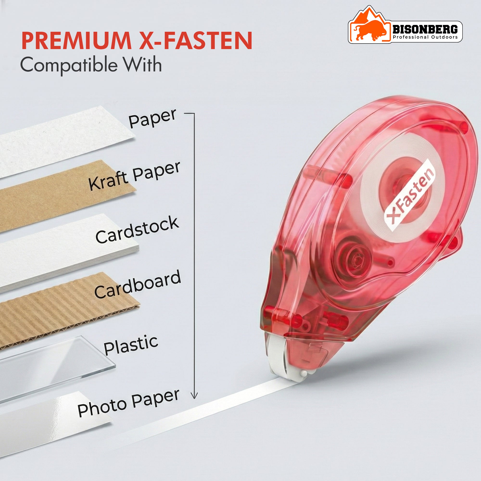 XFasten Double-Sided Tape Roller – Easy Clean Adhesive Applicator image 5