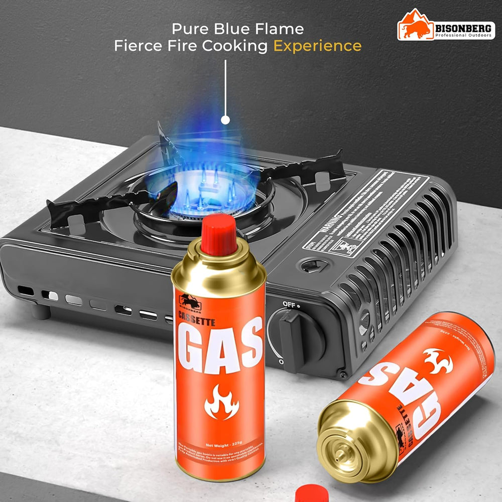 Butane Gas Canister 225g to Refill Flame Lighters, Small Stove, Flame Torch, Welding Fuel Gas, Camping Stove (with Universal Nozzle/Pin). image 1