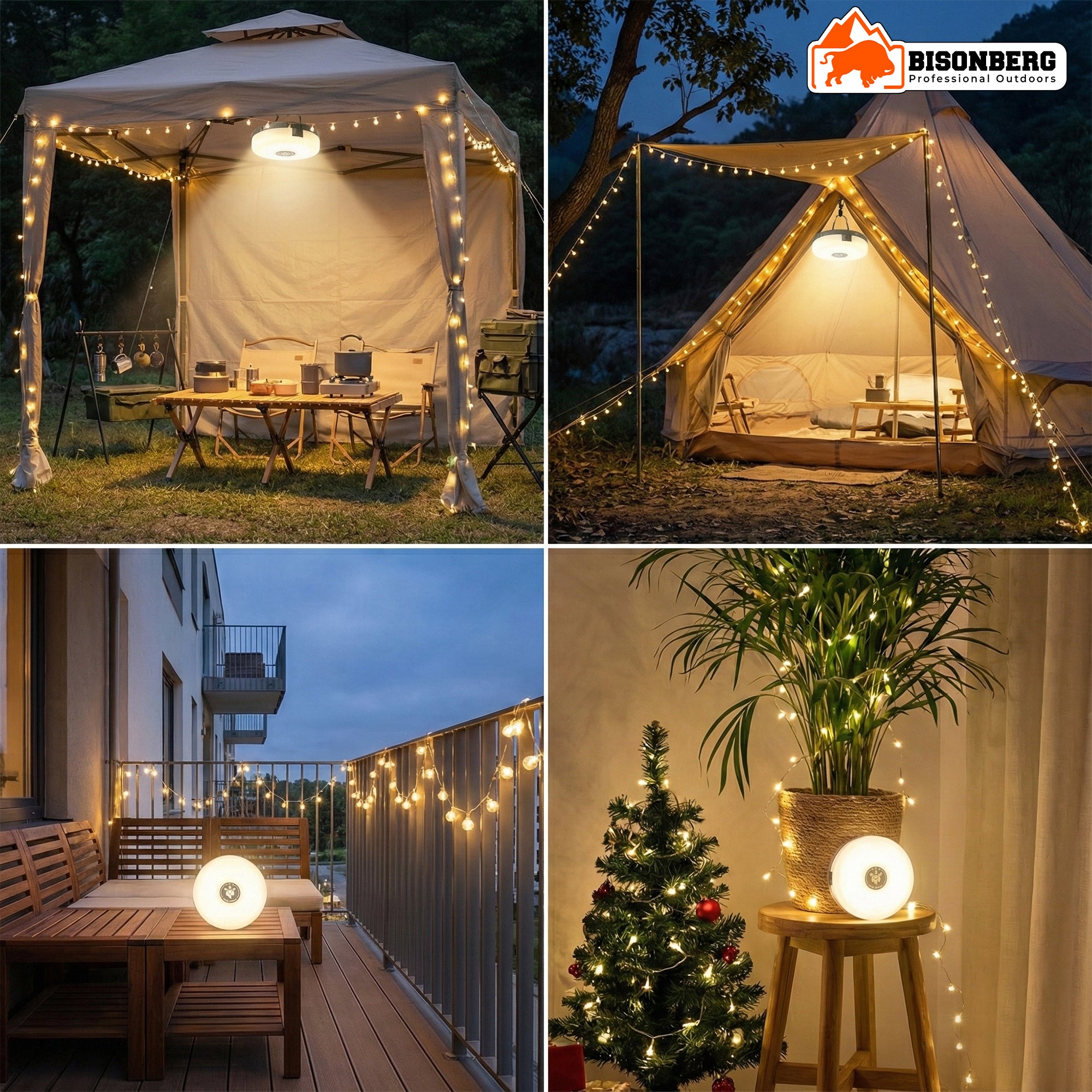 Multi-Function Camping Lamp with LED Light String – Portable Outdoor Light image 5