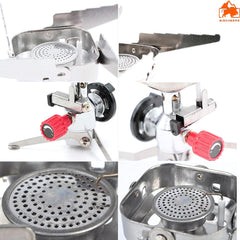 Bisonberg Portable Camping Gas Stove | Foldable Outdoor Mini Gas Burner with Adjustable Flame Control for Hiking, Backpacking, and Travel Cooking image 2