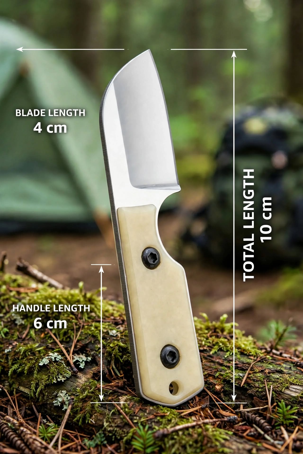 Bisonberg l Refurbished  Fixed Blade Mini Knife, Outdoor Camping,  hiking,  & Survival Knife