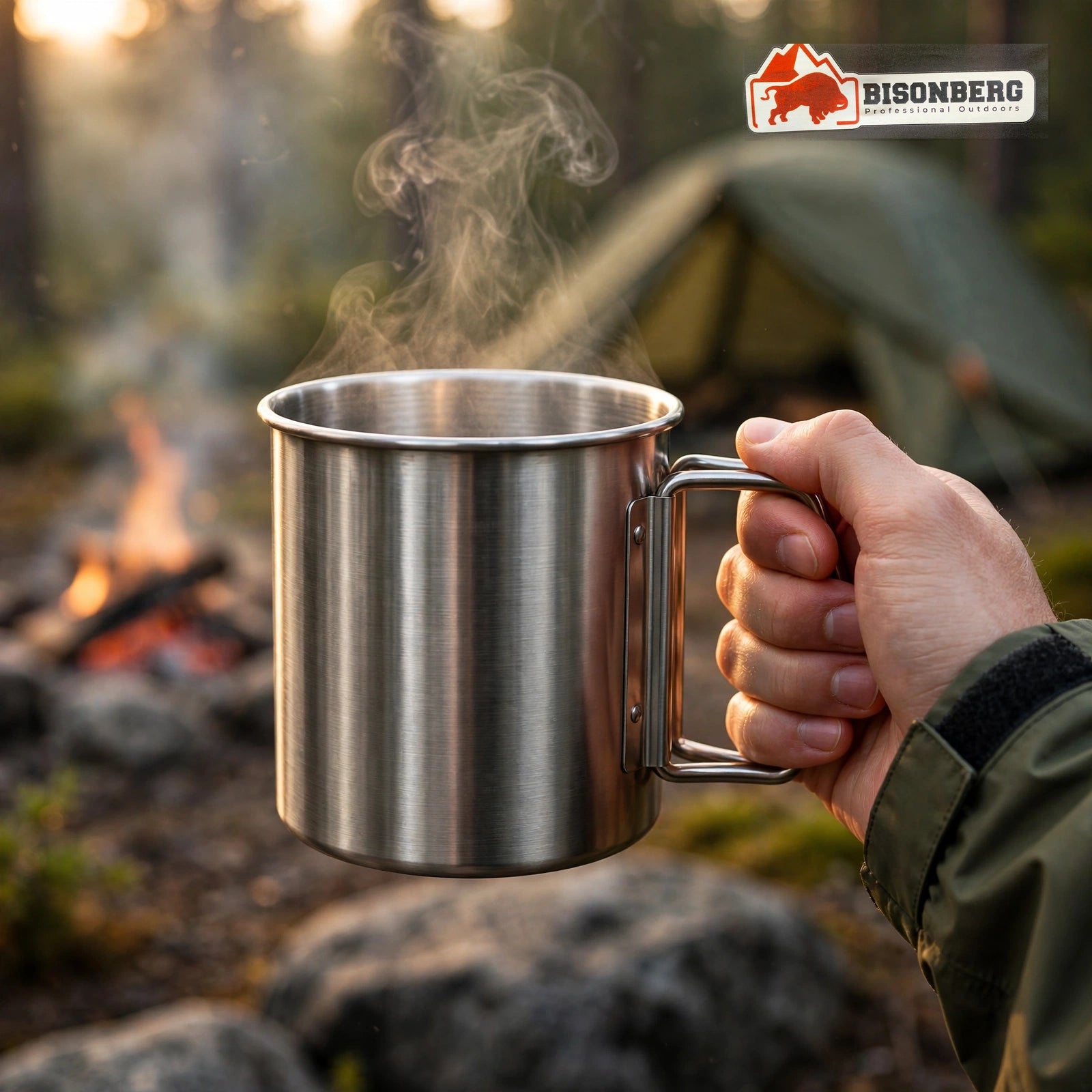 BISONBERG Stainless Steel Outdoor& Travel  Camping Cup