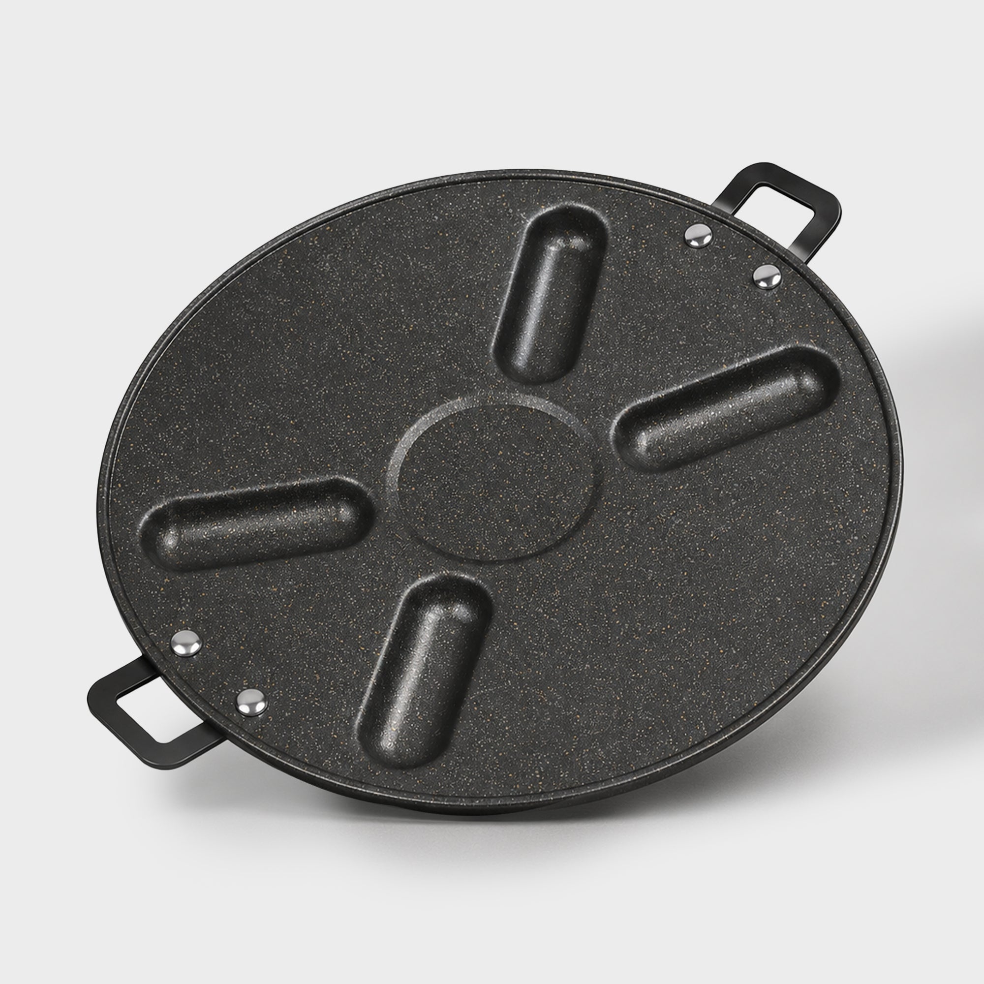 Non-Stick BBQ Grill Plate for Roasting, Cooking - Portable Stovetop, Indoor Outdoor Garden Camping, DIY Korean Barbecue Grill Pan Black