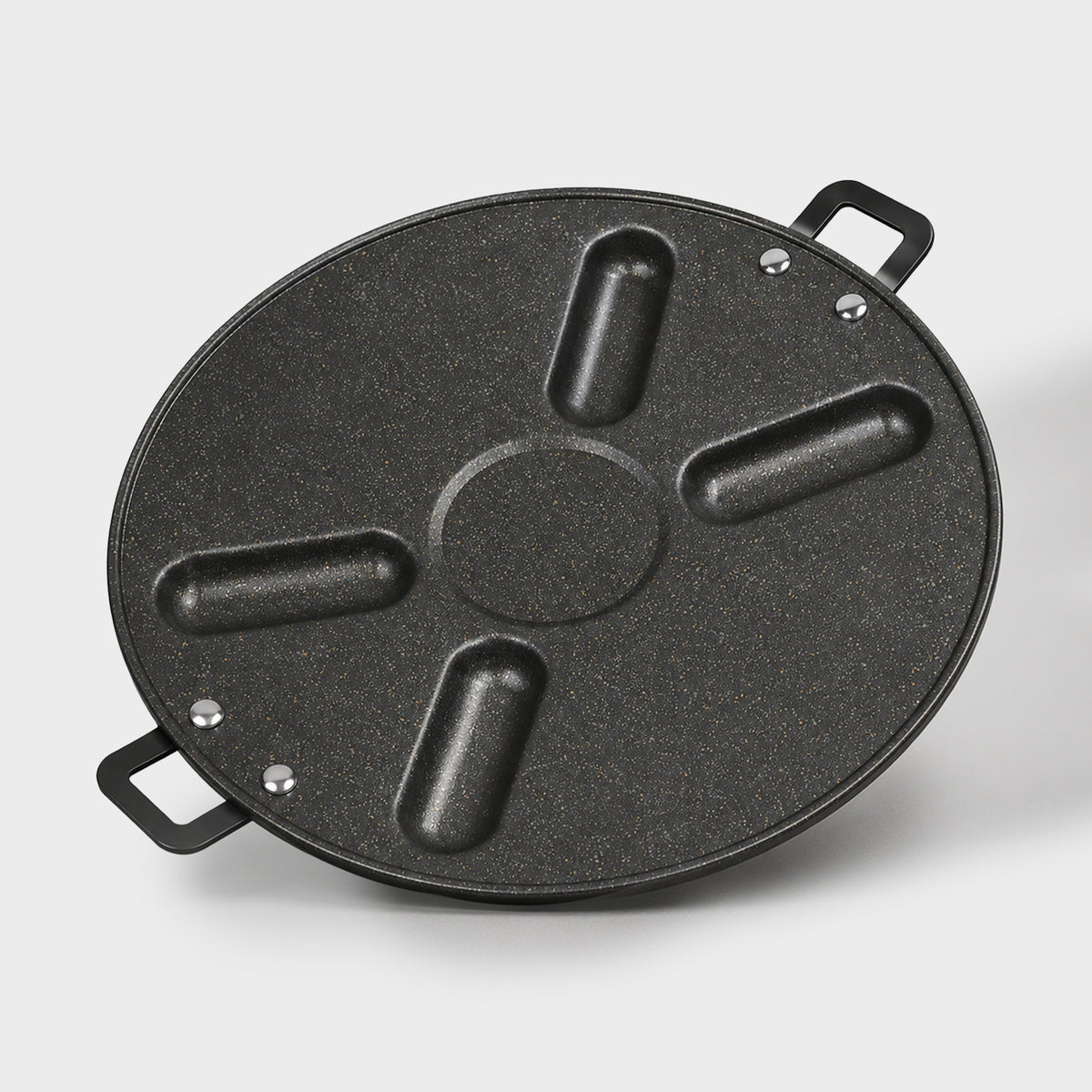 Non-Stick BBQ Grill Plate for Roasting, Cooking - Portable Stovetop, Indoor Outdoor Garden Camping, DIY Korean Barbecue Grill Pan Black