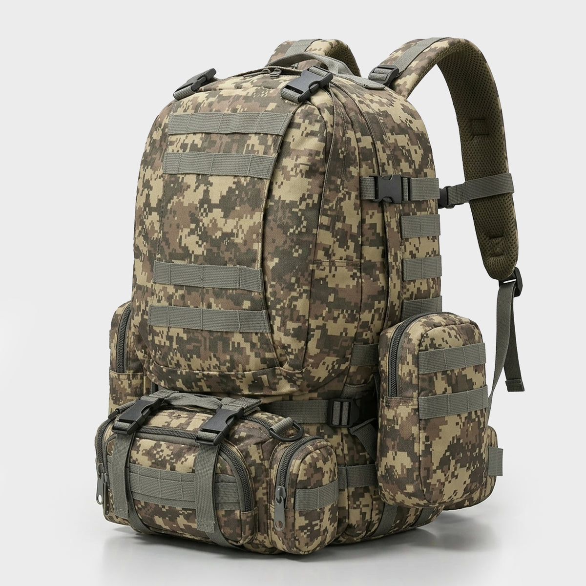 Bisonberg Tactical Military Backpack – Waterproof Camouflage Hiking & Camping Rucksack