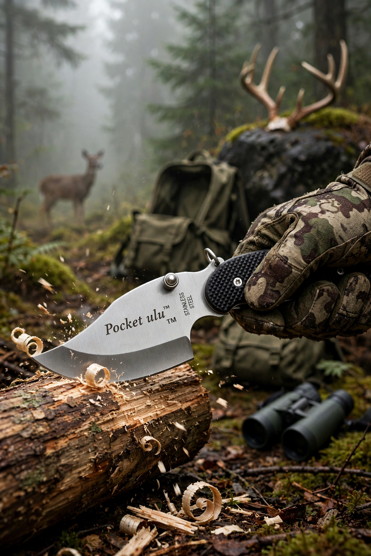 Bisonberg| Stainless-Steel Pocket Folding  Knife | Compact EDC Camping & Outdoor Utility Knife