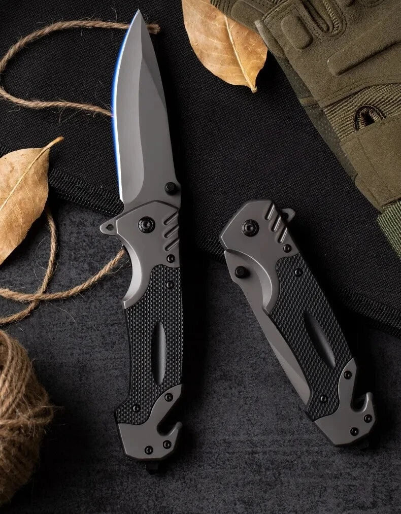 BISONBERG|Folding Pocket Glass Window Breaking Camping and Outdoor Knife |Car Rescue Emergency Seat Belt Cutter
