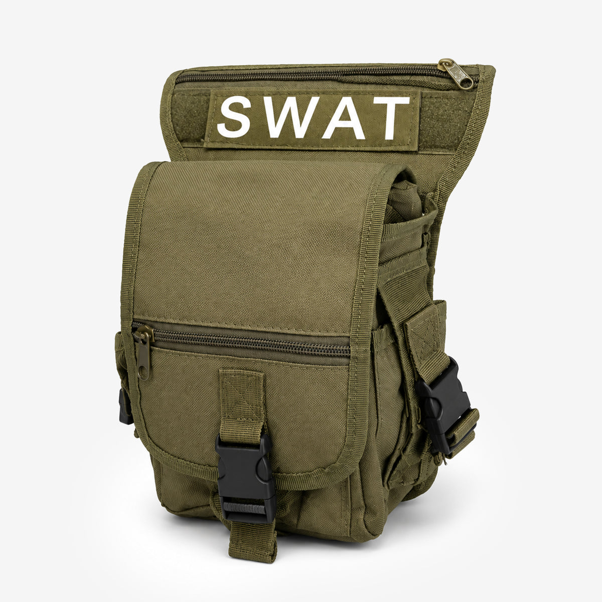 Bisonberg Tactical Sling Bag | Military Style Crossbody Shoulder Bag | Waterproof EDC Utility Bag for Hiking, Camping, Travel & Trekking | Olive Green