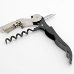 Metal Double Hinged Restaurant Waiter Quality Compact Corkscrew with Foil Cutter.