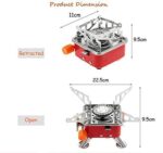 Ultra-Light Folding Camping Butane Gas Stove Burner with 4 Butane Cartridge - Image 7