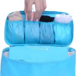 BISONBERG Cosmetic Organizer Bag Multipurpose Storage Bag for Women Travel Organizer Accessory Toiletry Cosmetics Bag Nylon - assorted colours