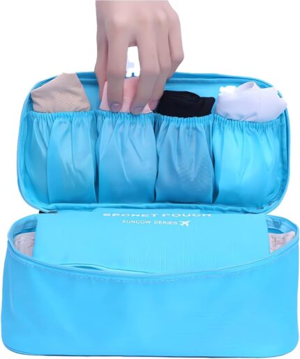 BISONBERG Cosmetic Organizer Bag Multipurpose Storage Bag for Women Travel Organizer Accessory Toiletry Cosmetics Bag Nylon - assorted colours