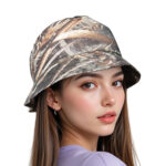 Bisonberg Earthtone Camo Bucket Hat Nature-Inspired Street Style with a Rugged Edge