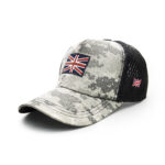 Bisonberg Digital Camo Union Jack Trucker Cap Military-Inspired Style with Patriotic Edge