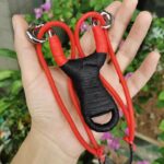 Bisonberg Traditional Metal Slingshot, Gulel, Catapult, High Precision Slingshot Toy for Outdoor Play and Fun, with Free Rubber Band- Color May Vary