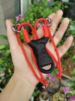 Bisonberg Traditional Metal Slingshot, Gulel, Catapult, High Precision Slingshot Toy for Outdoor Play and Fun, with Free Rubber Band- Color May Vary