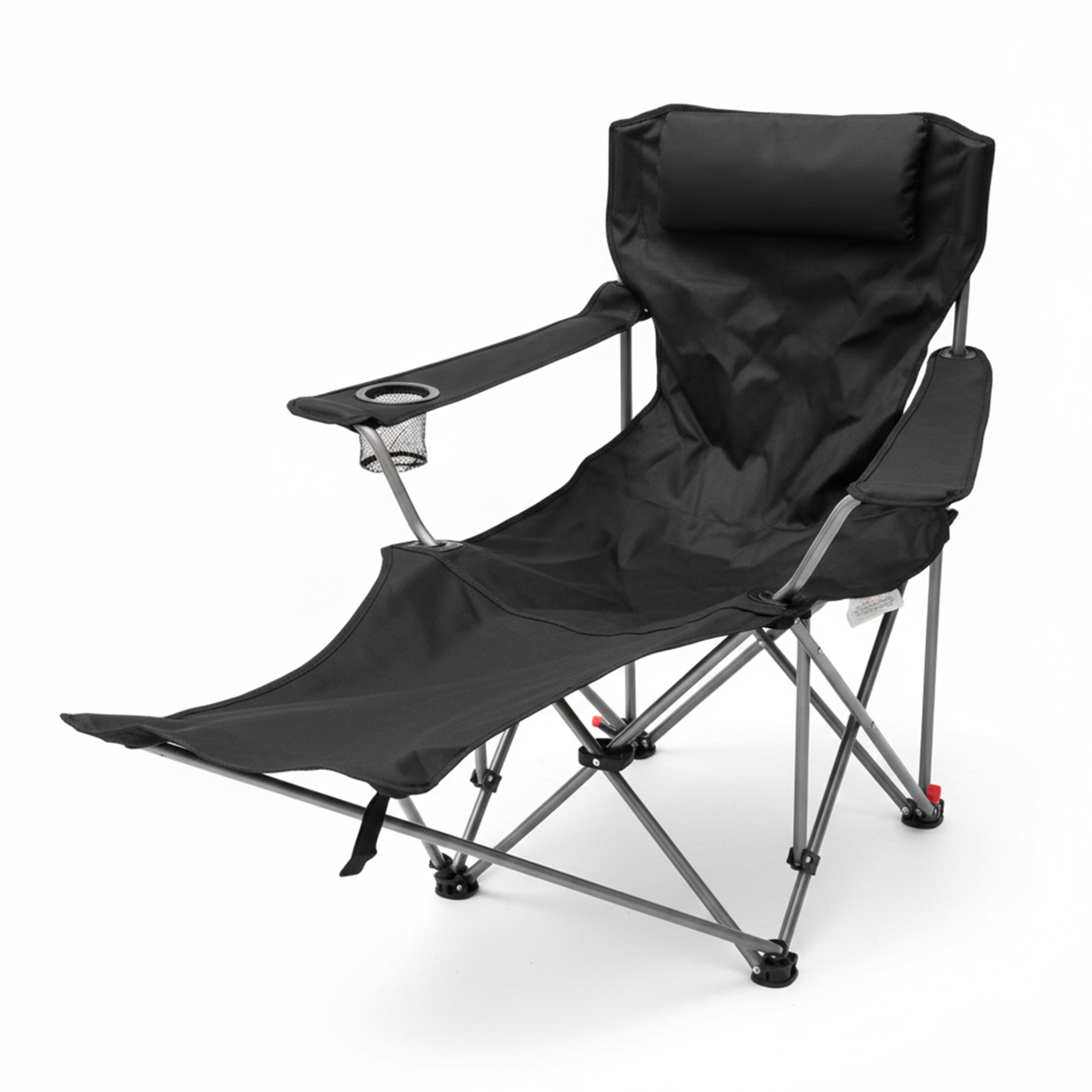 1 Reclining Camping Chair with Footrest – Portable Outdoor Lounge Seat - Image 1