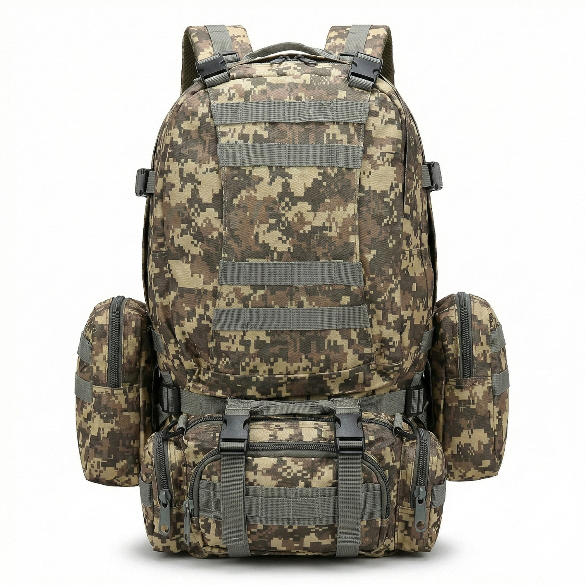 1 (2) Bisonberg Tactical Military Backpack – Waterproof Camouflage Hiking & Camping Rucksack - Image 1