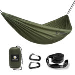 Outdoor Camping Hammock with Straps & Carabiners – Portable Lightweight Hammock
