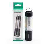 Bisonberg Rechargeable Camping Lantern & Flashlight with COB LED, Type-C Charging, Zoom & Hanging Hook