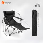 Reclining Camping Chair with Footrest – Portable Outdoor Lounge Seat - Image 2