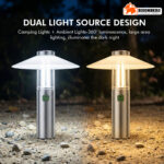 Rechargeable Camping Lamp with Shade – Portable LED Outdoor Light - Image 3