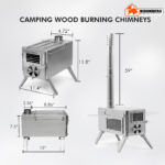 Stainless Steel Camping Wood Stove – Portable Outdoor Tent Heater & Cooker - Image 2