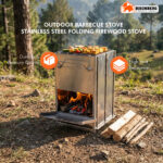 Stainless Steel Portable Camping Stove – Foldable Wood Burning Outdoor Cooker - Image 4