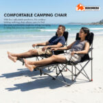 Reclining Camping Chair with Footrest – Portable Outdoor Lounge Seat - Image 3