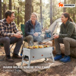 Portable Stainless Steel Charcoal BBQ Grill – Foldable Outdoor Camping Barbecue - Image 3