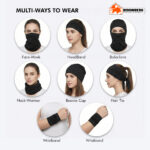 Black Neck Gaiter (Bandana) – Multifunctional Outdoor Face & Head Wrap - Image 3