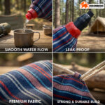 Traditional Canvas Water Bottle – Portable Outdoor Camping Canteen - Image 4