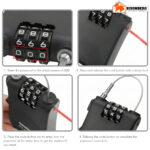 Portable Retractable Cable Lock – 3-Digit Combination Security Lock - Image 4