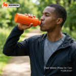 Orange Stainless Steel Water Bottle with Loop Cap – Reusable Leakproof Drinking Bottle - Image 6