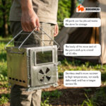 Stainless Steel Camping Wood Stove – Portable Outdoor Tent Heater & Cooker - Image 6