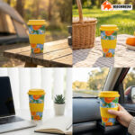 Reusable Travel Coffee Cup – Eco-Friendly Bamboo Fiber Mug with Lid - Image 6