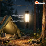 Bisonberg Rechargeable Camping Lantern & Flashlight with COB LED, Type-C Charging, Zoom & Hanging Hook - Image 6