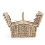 Handwoven Wicker Picnic Basket with Lid & Carry Handle | Rustic Storage & Outdoor Camping Basket