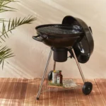 Portable Charcoal BBQ Grill with Lid & Wheels – Outdoor Kettle Barbecue - Image 9