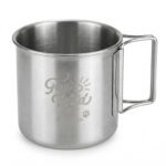 Stainless Steel Camping Mug – “Go Wild” Outdoor Coffee Cup | Lightweight Travel Mug for Camping, Hiking & Trekking