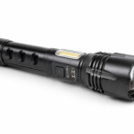 Multi-Function LED Flashlight with COB Strip Light & Power Indicator – Outdoor Torch
