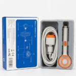 Portable Rechargeable Camping Shower with LED Light & Filter | USB-C Outdoor Shower Kit